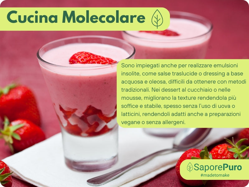 Esteri del saccarosio Sucresteri E473, ingrediente per cucinare e da forno, confezionata in contenitore trasparente con etichetta.