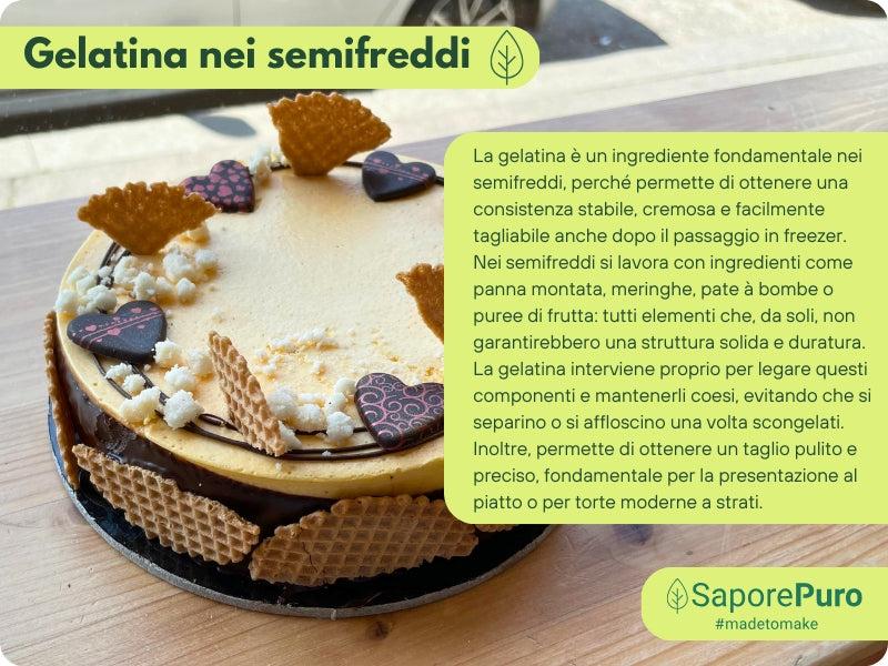 Gelatina istantanea SaporePuro da 200-220 Bloom, ingrediente per cucina e forno, in polvere bianca e fine.