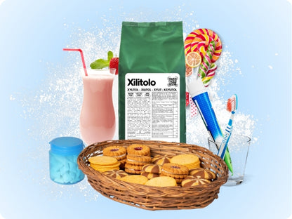 Xilitolo SaporePuro, dolcificante naturale a basso contenuto calorico, in confezione da zucchero e dolcificanti, origine EU