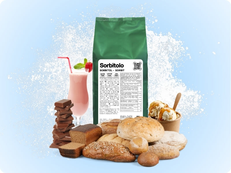 Sorbitolo SaporePuro, ingrediente per cucinare e da forno, ideale per gelati, dolci morbidi e ricette senza zucchero.