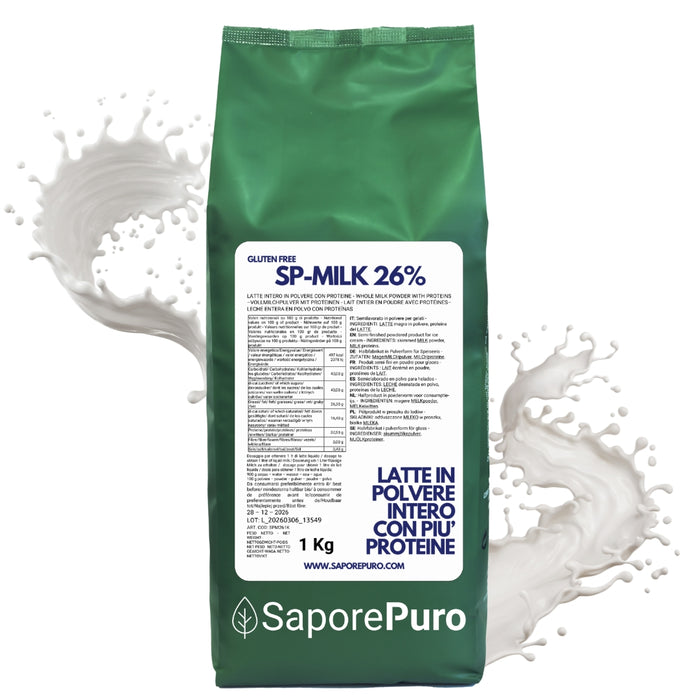 Latte intero Polvere con più Proteine - sostituto del Latte in Polvere per Gelati, Pasticceria e altri uso - SP MILK