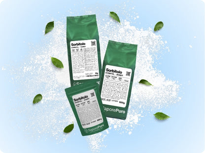 Sorbitolo SaporePuro, dolcificante versatile, ingrediente per gelati e dolci morbidi, sostituto dello zucchero, confezione da cucina