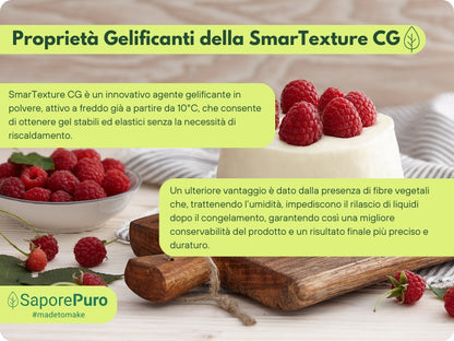Gelatina SmarTexture CG di SaporePuro, ad azione istantanea con fibre strutturanti, pronta per l'uso a freddo.