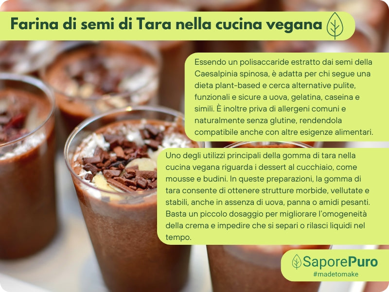 Farina di semi di Tara e gomma di Tara SaporePuro, origine Perù, confezionato in Italia, in sacchetto naturale e polveroso