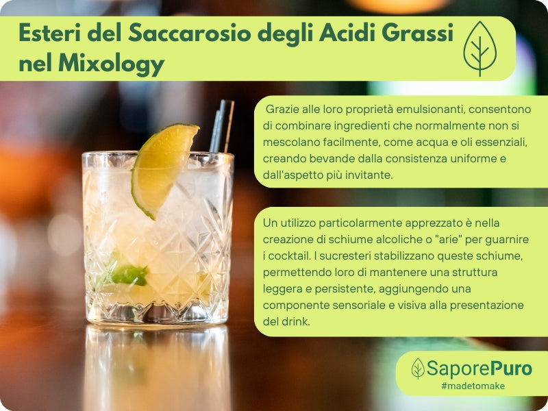 Immagine di zuccheri esterificati Sucresteri E473 di SaporePuro, ingrediente per cucina e forno, in contenitore con etichetta bianca.