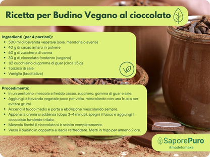 Farina di semi di guar SaporePuro, ingrediente naturale originale dall'India, confezionata in Italia, per cucina e prodotti da forno