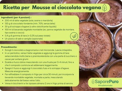 Farina di Semi di Tara SaporePuro, gomma di Tara E417, origine Perù, confezionata in Italia, in sacchetto naturale.