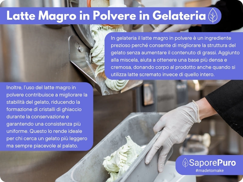 Latte magro in polvere SaporePuro da 1kg, confezione con etichetta visibile, origine UE, prodotto per integrazione proteica.