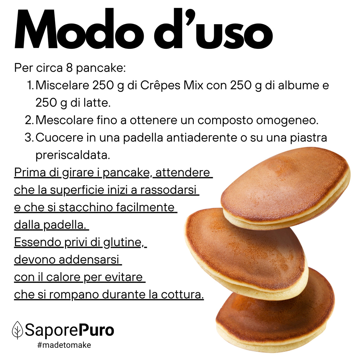 Crêpes Mix Senza Glutine | SaporePuro