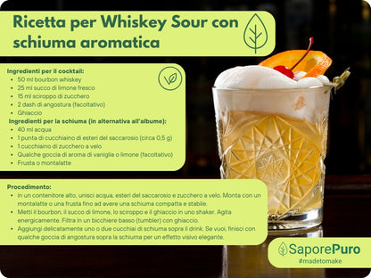 Esteri del saccarosio Sucresteri E473, ingrediente per cucina e forno, confezione con etichetta SaporePuro, polvere bianca.