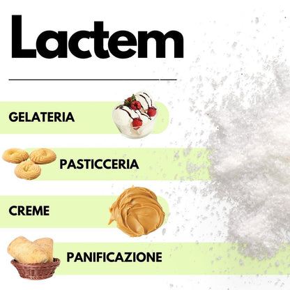 Emulsionante professionale E472b Lactem di SaporePuro, per gelato e panificazione, in confezione da 5 kg.