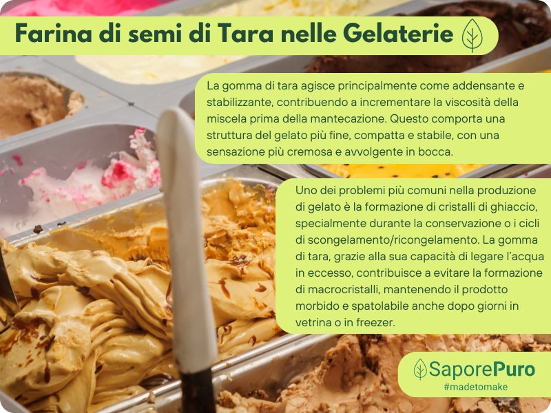 Farina di semi di Tara e gomma di Tara SaporePuro, origine Perù, in confezione italiana, vista in primo piano.