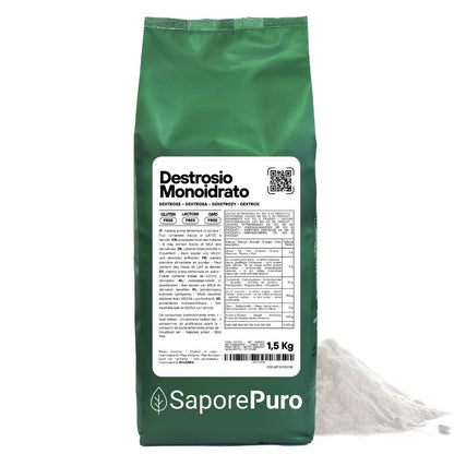 Zucchero Destrosio SaporePuro per gelato, zucchero e dolcificanti, con confezione di zucchero per energia rapida.