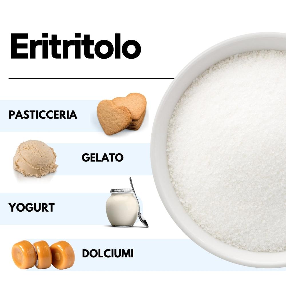 Eritritolo SaporePuro, dolcificante naturale francese, in confezione di zucchero e dolcificanti, senza calorie, visibile in immagine.