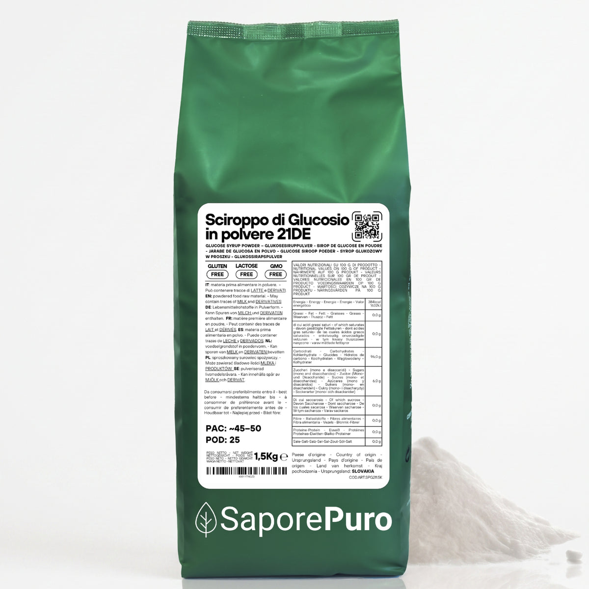 Sciroppo di glucosio in polvere 21DE - Zucchero
