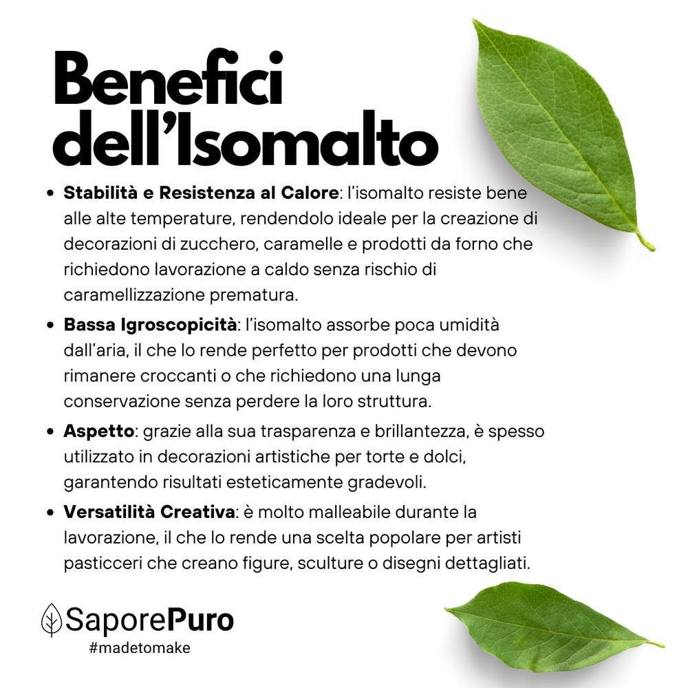 Isomalto SaporePuro, dolcificante naturale di origine tedesca, ingrediente per cucina e forno, in confezione da 125 grammi