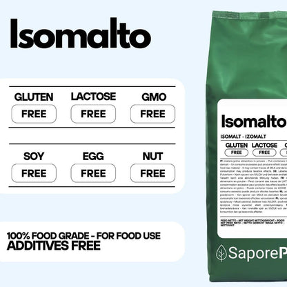 Isomalto SaporePuro, ingrediente per cucinare e da forno, origine Germania, dolcificante naturale, in confezione da cucina.