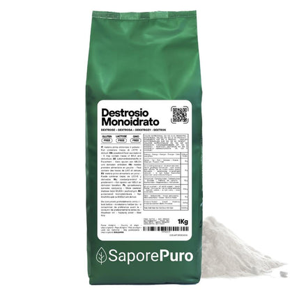 Zucchero Destrosio SaporePuro per gelato, dolcificante naturale per energia rapida, in confezione da zuccheri e dolcificanti.
