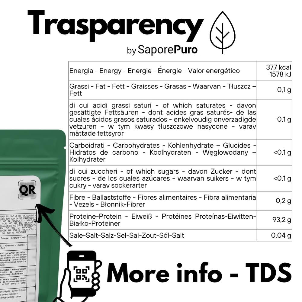 Proteine isolate di patata SaporePuro, albume vegano Vegetali VegeWhip, polvere per prodotti vegani, immagine del prodotto.
