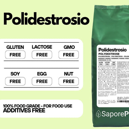 Polidestrosio Sostituto dello Zucchero di SaporePuro, dolcificante naturale migliorando la texture e supportando la salute intestinale
