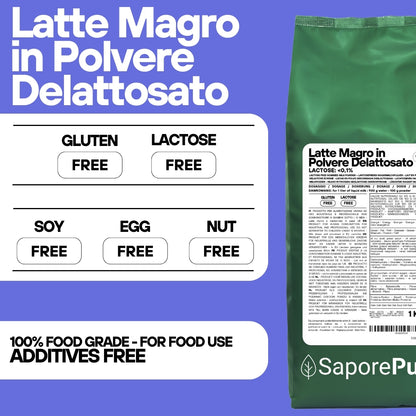 Latte Magro in Polvere Delattosato (Comunemente chiamato Senza Lattosio)  – 1 kg