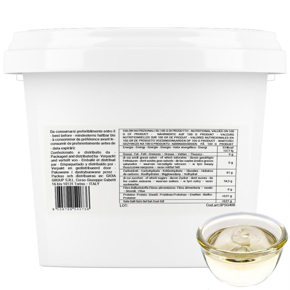 Sciroppo di glucosio liquido SaporePuro 400g, ingrediente per pasticceria e cottura, zucchero liquido di alta qualità.
